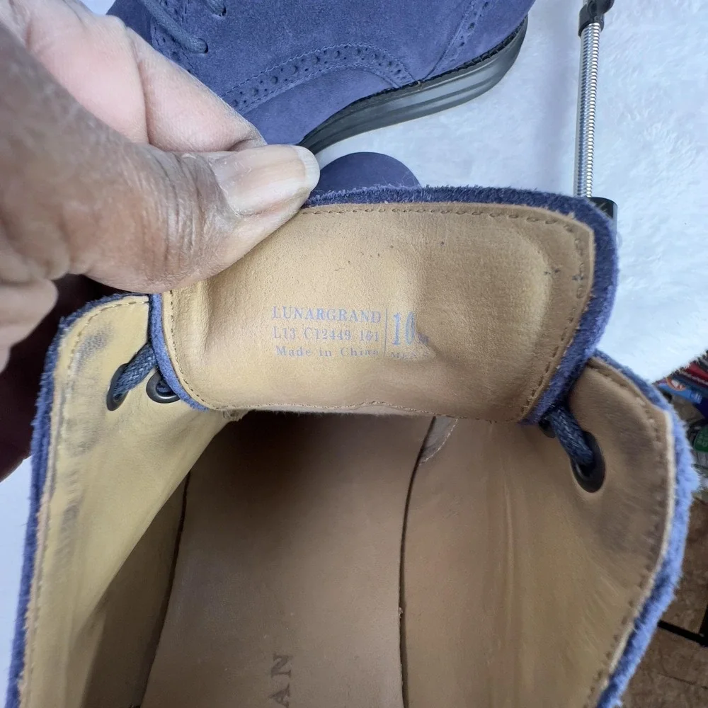 Cole Haan LunarGrand Wingtip Shoes Mens Size‎ 10.5 Blue  display picture 2
